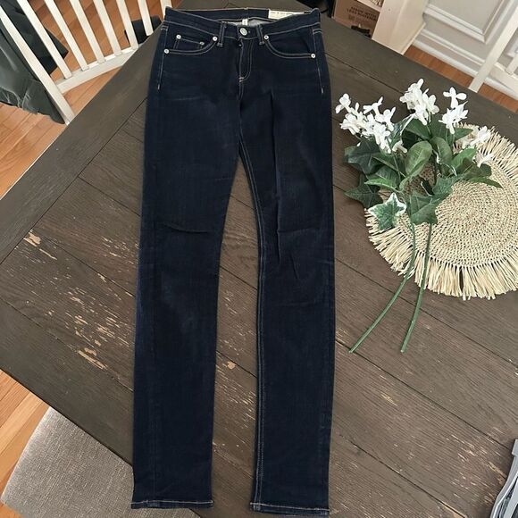 Rag & Bone High Rise Skinny Jeans‎ in Dark Washed Indigo “Heritage” size 26 - Picture 2 of 9